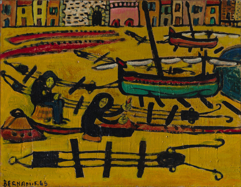 François BERNADI Sur la plage 1945 huile sur toile coll. musée d'art moderne de Collioure crédit François Pons