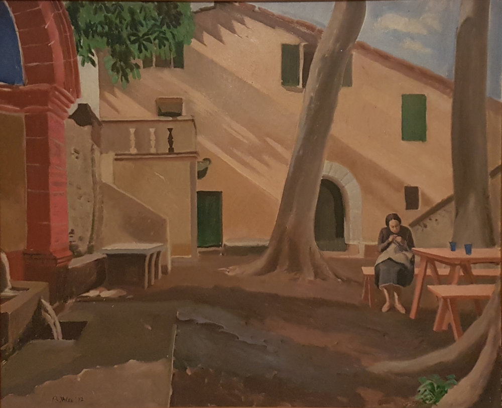 IHLEE Rudolph. Paysage, place de Consolation, 1932. Huile sur toile 50 x 61 cm. Collection du musée d’art Moderne de Collioure